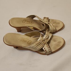 vintage 90s y2k onex summer heel sandals, size 9